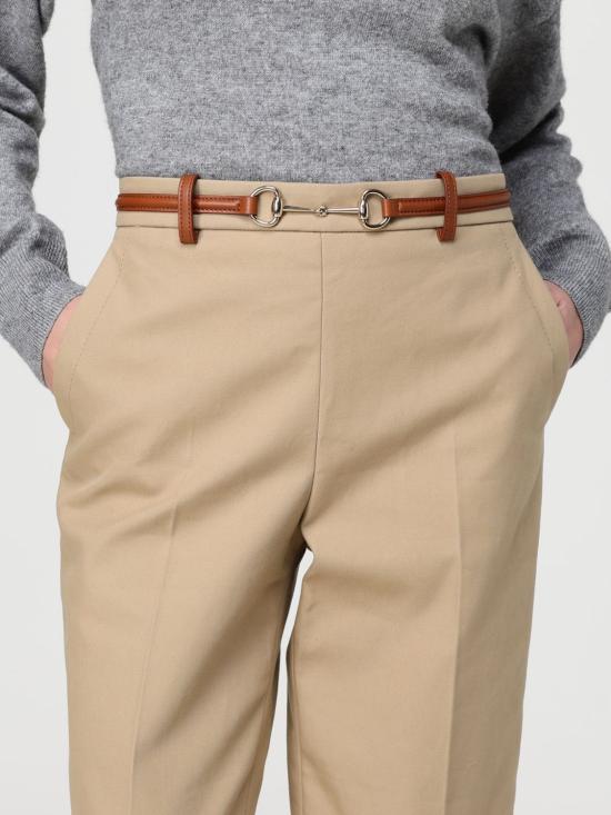 25FW 구찌 홀스빗 코튼 드릴 팬츠 홀스빗 코튼 드릴  820466Z8BZI 2502 Beige - GUCCI