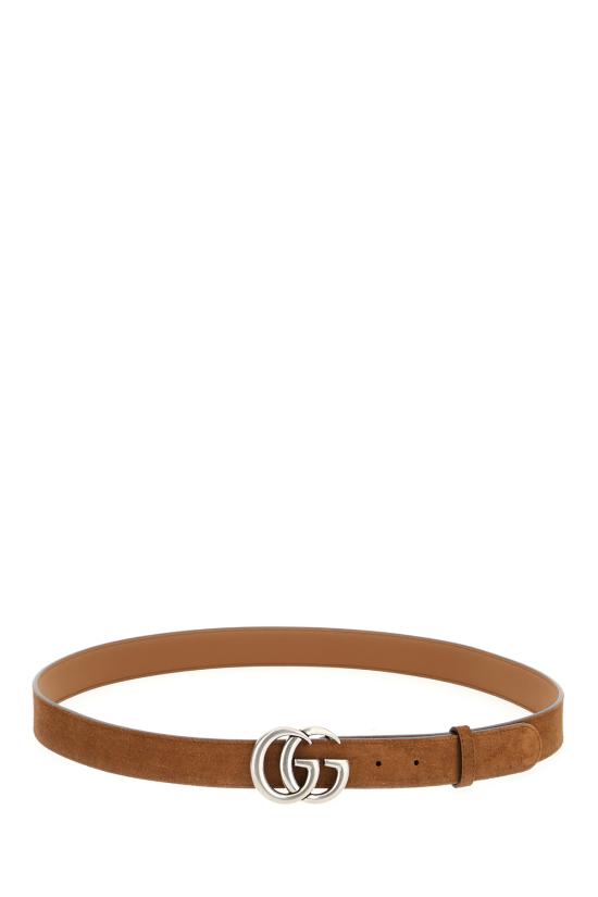 25FW 구찌 GG 마몽 씬 벨트 414516CA00G 2835 Nocciola