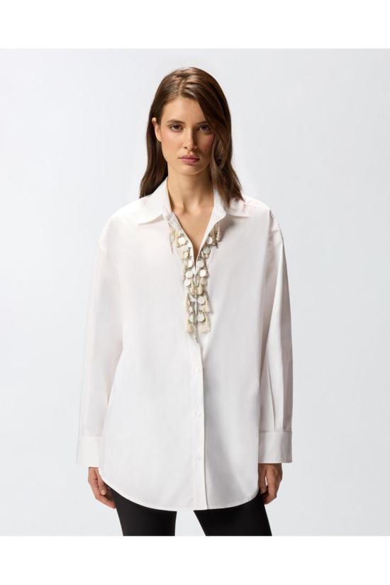 25FW 핑코 셔츠 104708A2PJZ04 WHITE - PINKO