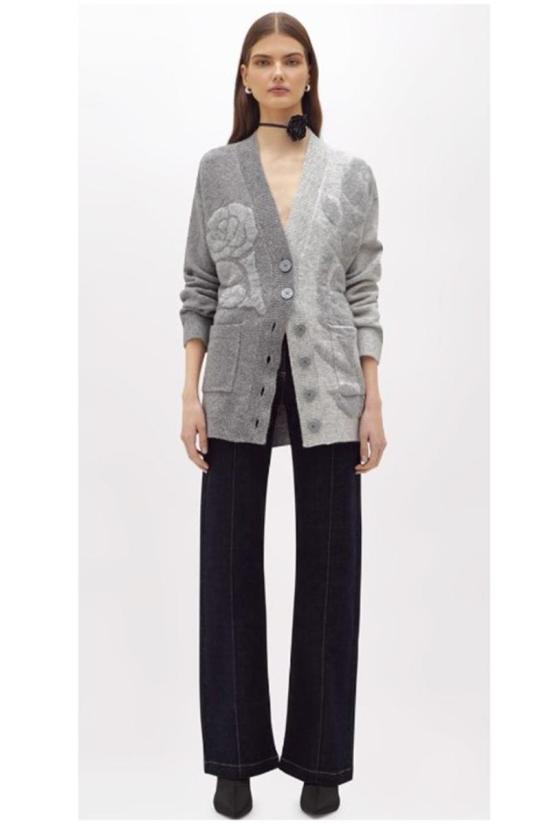 25FW 블루마린 가디건 RF5156MA870C3844 GREY - BLUMARINE