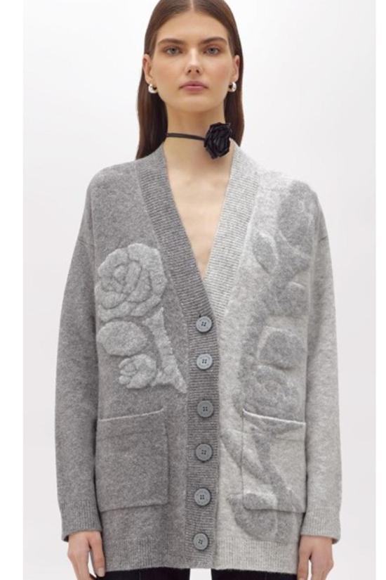 25FW 블루마린 가디건 RF5156MA870C3844 GREY - BLUMARINE