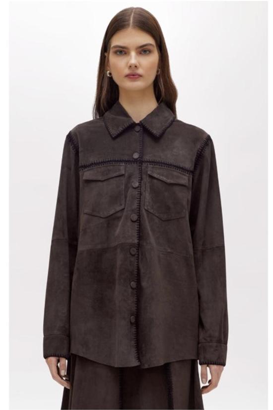 25FW 블루마린 셔츠 RF5195P040690840 BROWN - BLUMARINE