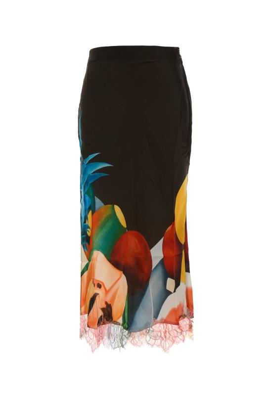  DONDE ESTEBAN 미디 스커트 D2SK06B BROWNMULTI