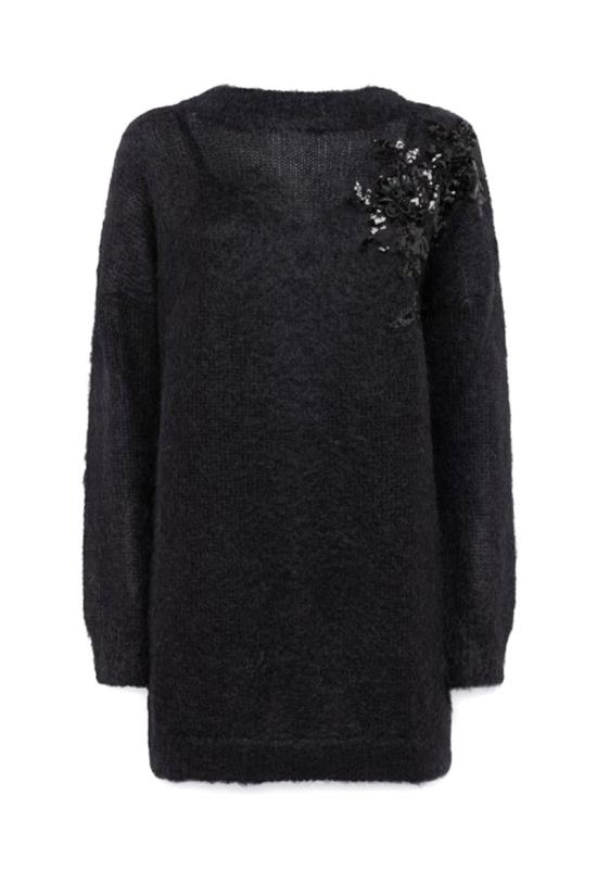 25FW 블루마린 미디 원피스 RF5151MS03722222 Black