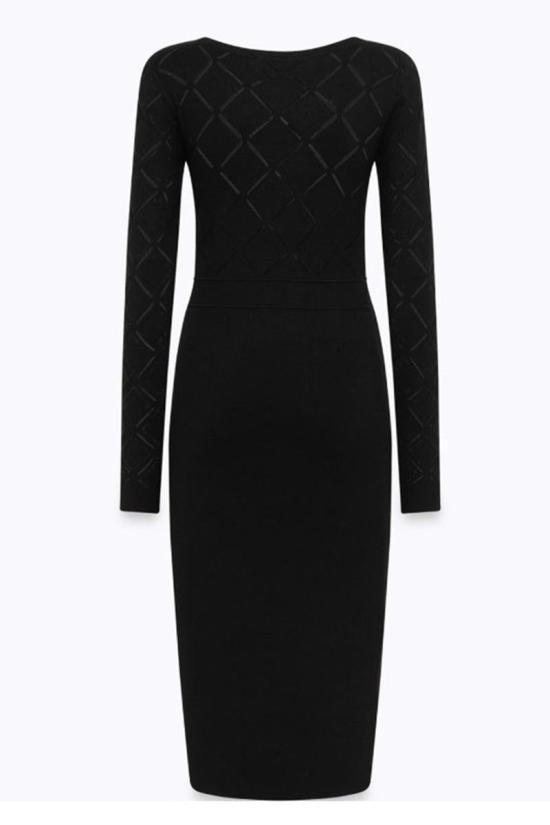 25FW 블루마린 미디 원피스 RF5117MS99E22222 Black - BLUMARINE