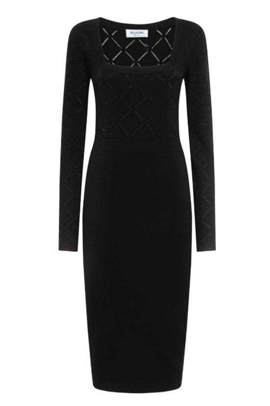 25FW 블루마린 미디 원피스 RF5117MS99E22222 Black