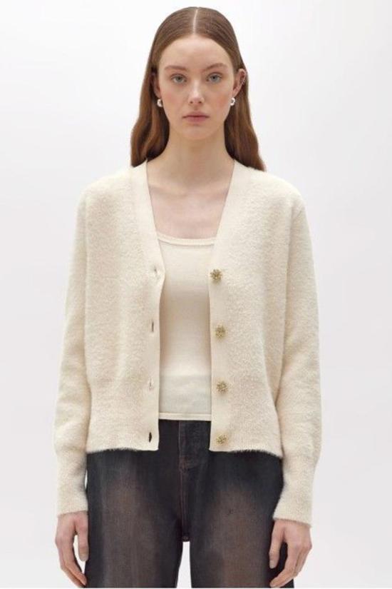 25FW 블루마린 가디건 RF5235MA39R10110 WHITE - BLUMARINE