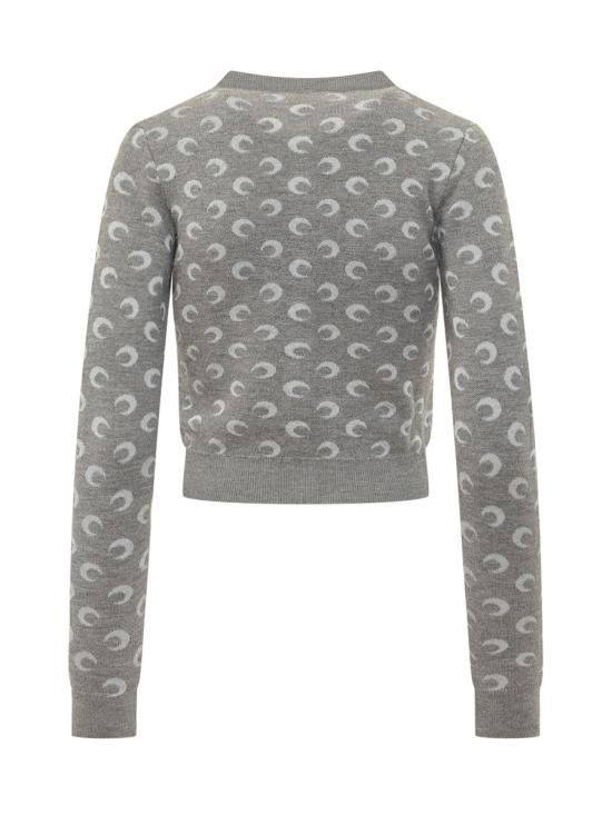 25FW 마린세르 문 자카드 피티드 가디건  WTK011ACKNI0530 PK30 GREY - MARINE SERRE