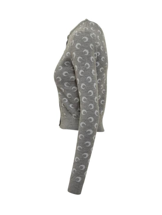 25FW 마린세르 문 자카드 피티드 가디건  WTK011ACKNI0530 PK30 GREY - MARINE SERRE