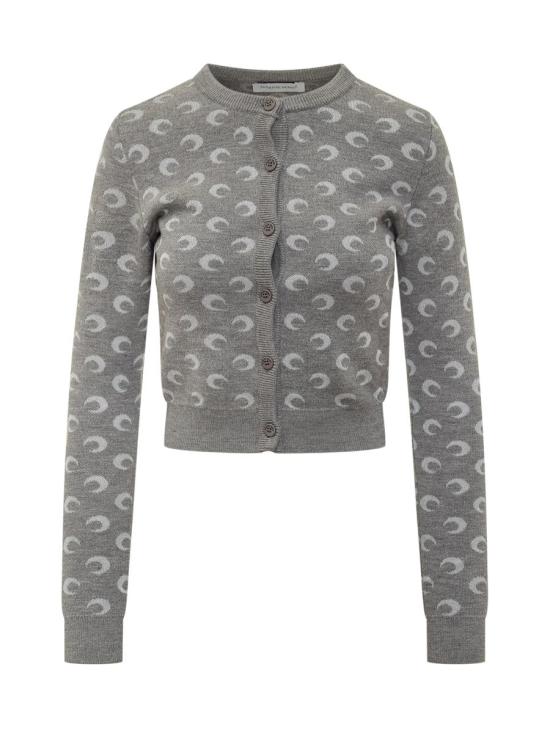 25FW 마린세르 문 자카드 피티드 가디건  WTK011ACKNI0530 PK30 GREY