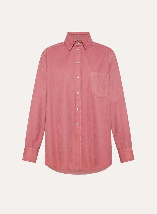  포르테포르테 셔츠 포르테 포르테 플록 코튼 셔츠 라브라 (핑크)