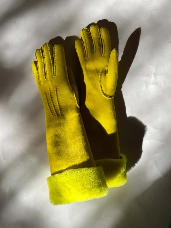  Aristide 장갑 아리스티드 롱 시어링  옐로우 - OTHER BRANDS