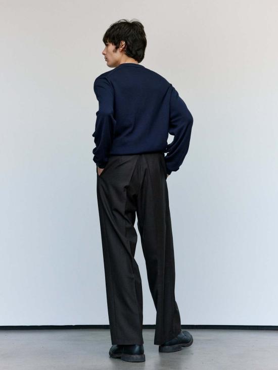  세실 툴켄스 폴로 티셔츠 존 스메들리 네이비 트위스티드 메리노 폴로 셔츠 - CECILE TULKENS