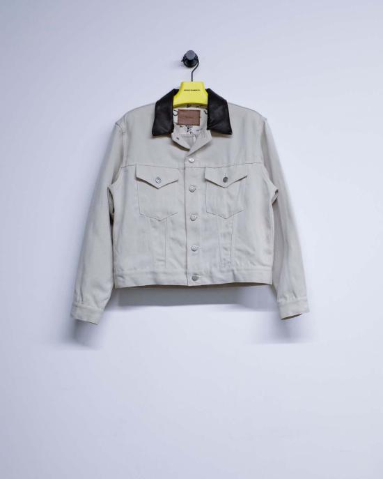  더 레터스 데님 자켓 레터스 아이보리 울 리넨 트윌 트러커 재킷 - THE LETTERS