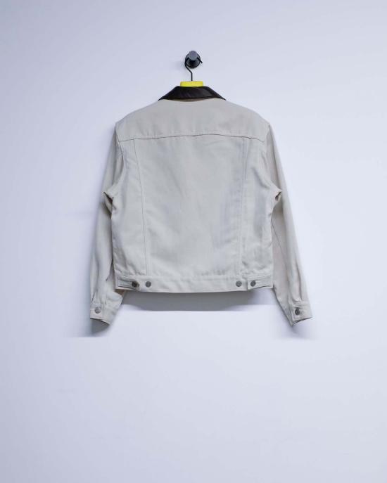  더 레터스 데님 자켓 레터스 아이보리 울 리넨 트윌 트러커 재킷 - THE LETTERS