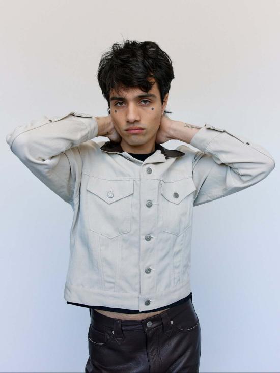  더 레터스 데님 자켓 레터스 아이보리 울 리넨 트윌 트러커 재킷 - THE LETTERS