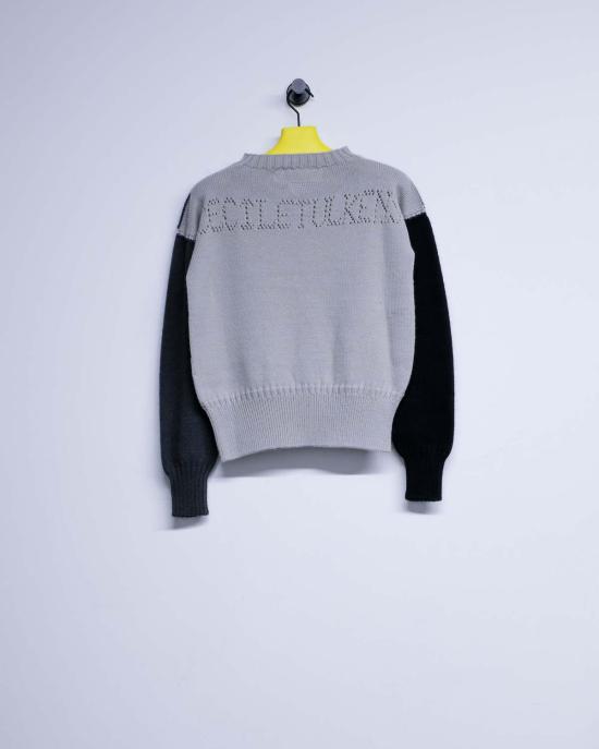  세실 툴켄스 스웨터 실버 & 유니폼 그레이 울 포인텔 갠지 룰렛 - CECILE TULKENS