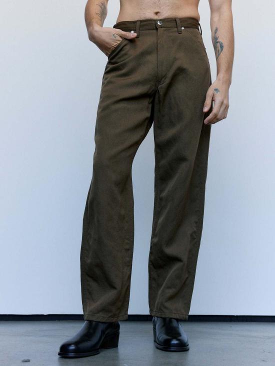  더 레터스 스트레이트 팬츠 레터스 모카 울 리넨 트윌 워커스