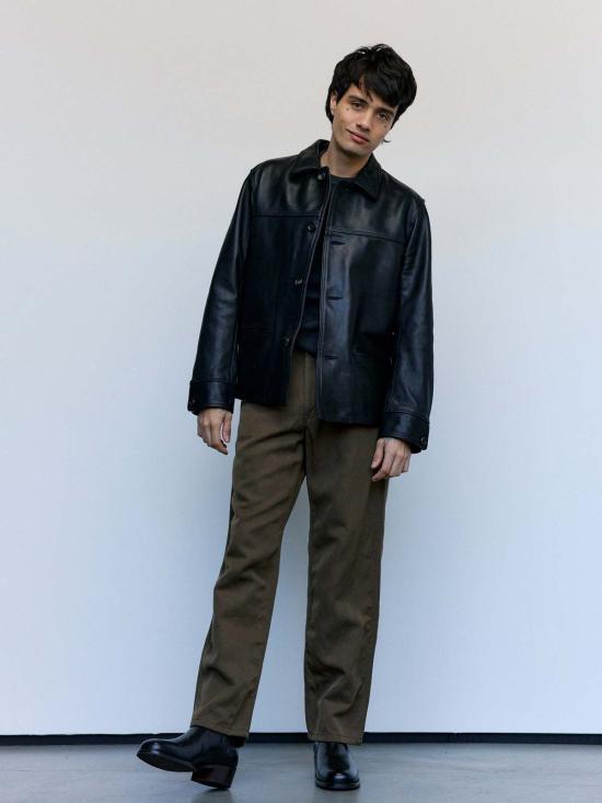  더 레터스 스트레이트 팬츠 레터스 모카 울 리넨 트윌 워커스 - THE LETTERS