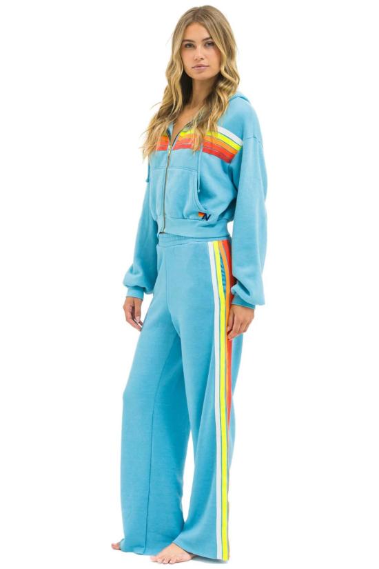  에비에이터 에디션 스트레이트 팬츠 에비에이터 네이션 5 스트라이프 와이드 레그 포켓 스웨트팬츠 - AVIATOR NATION