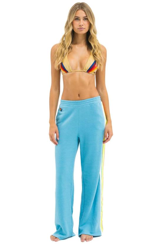  에비에이터 에디션 스트레이트 팬츠 에비에이터 네이션 5 스트라이프 와이드 레그 포켓 스웨트팬츠 - AVIATOR NATION