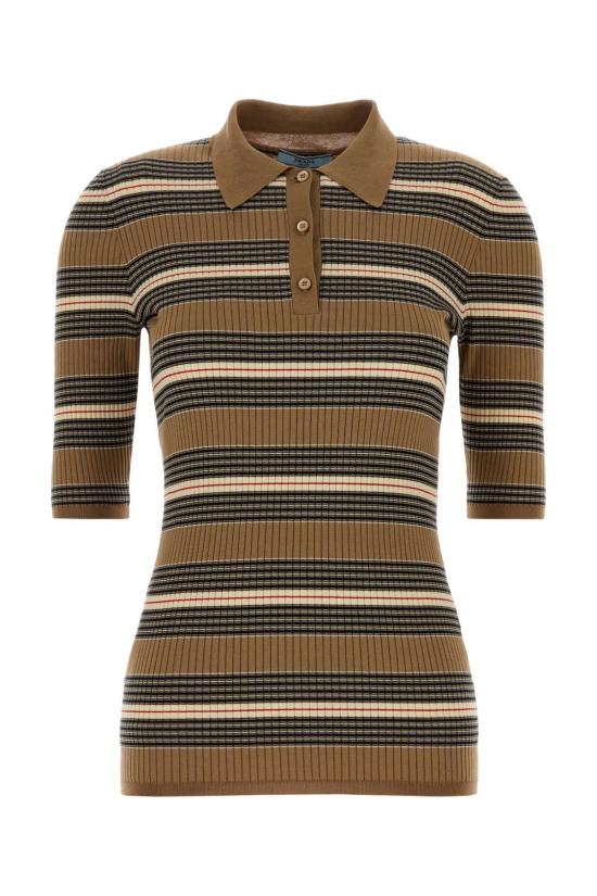 25FW 프라다 폴로 티셔츠 P24R2USOOO17KJ F0040 Stripped