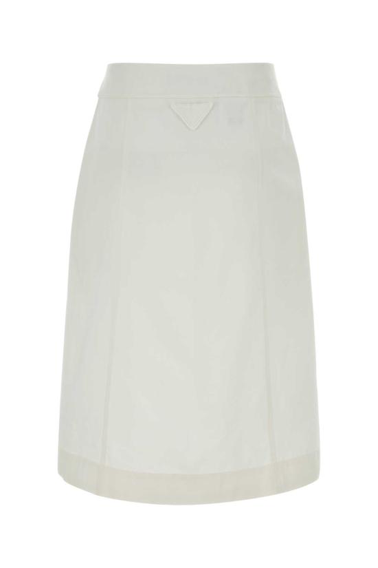 25SS 프라다 미디 스커트 P194WSOOO17LL F0009 White - PRADA