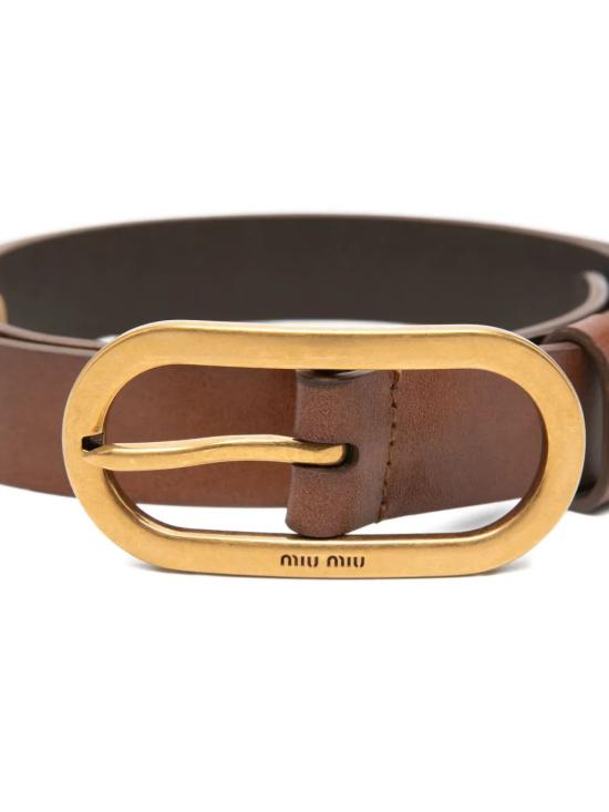 25FW 미우미우 벨트 5CC699 2IESF0046 Brown - MIU MIU