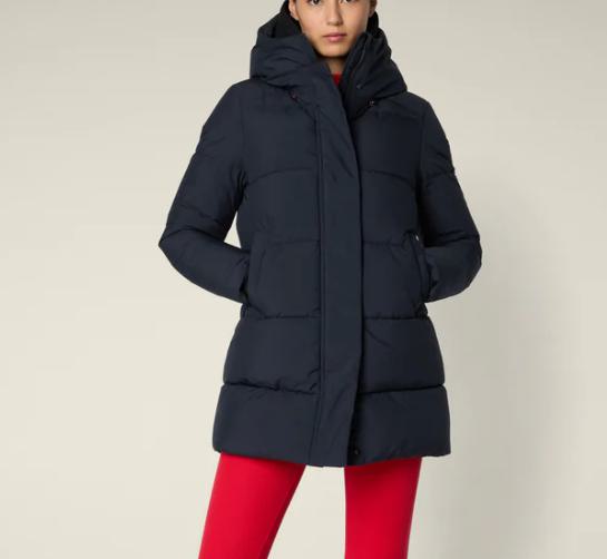 25FW 세이브더덕 롱패딩 P40998W LEAF2190010 BLUE BLACK - SAVE THE DUCK