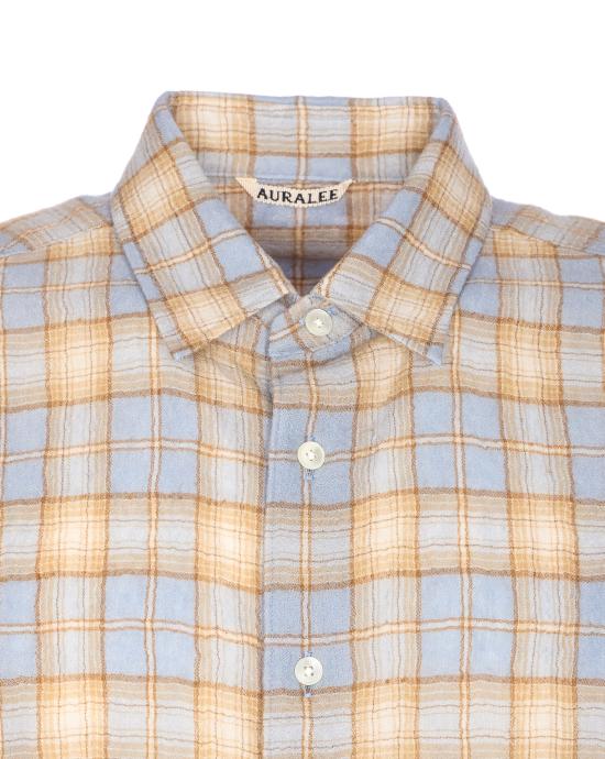 25FW 오라리 셔츠 A25AS01WN LIGHT BLUE Beige - AURALEE