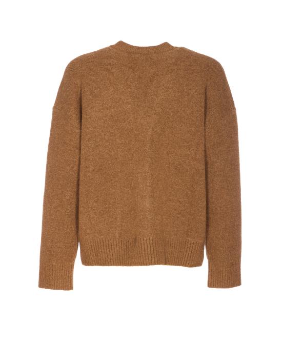 25FW 아미 알렉산드르 마티우시 가디건 UKC365 KN0135217 Brown - AMI ALEXANDRE MATIUSSI