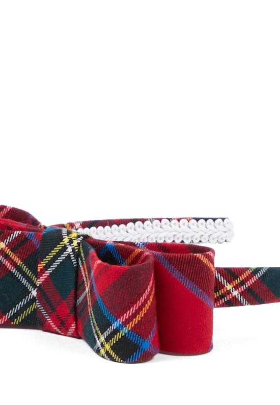 25FW [키즈] Nennè studio 헤어 액세서리 MINNU ROSSO TARTAN GRANDE RED - OTHER BRANDS