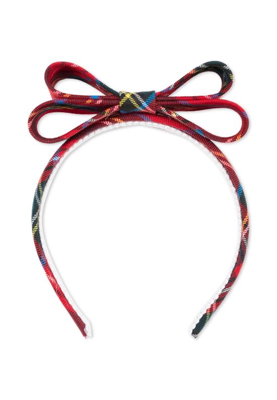 25FW [키즈] Nennè studio 헤어 액세서리 MINNU ROSSO TARTAN GRANDE RED - OTHER BRANDS