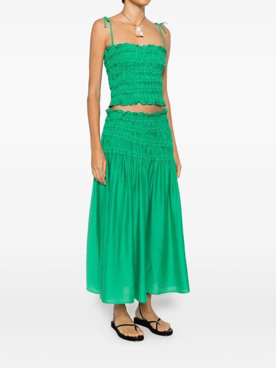 26SS 토리버치 미디 스커트 168022303 Green - TORY BURCH