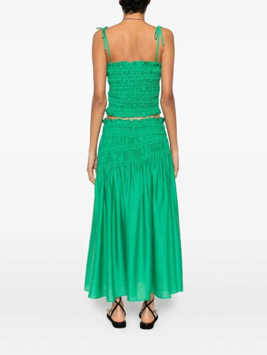 26SS 토리버치 미디 스커트 168022303 Green - TORY BURCH