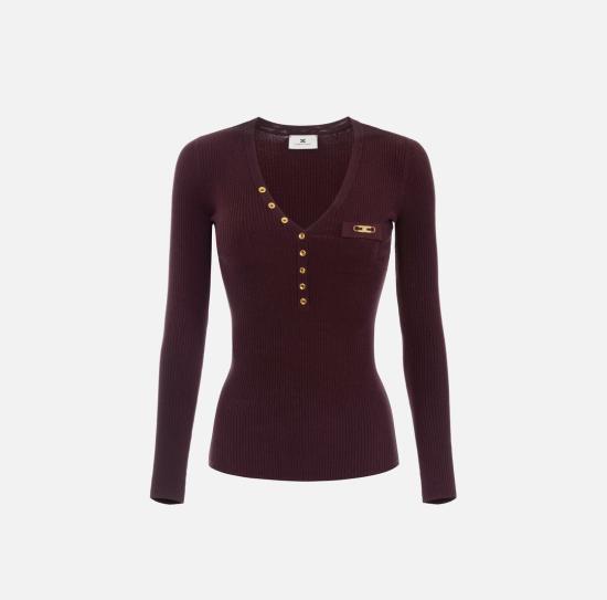 25FW 엘리자베타프랜치 후드 티셔츠 MK12B56E2 EA4 MERLOT