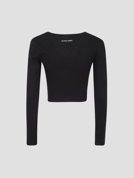 25FW 마린세르 후드 티셔츠 WTT033ACJER0011 BK99 BLACK - MARINE SERRE