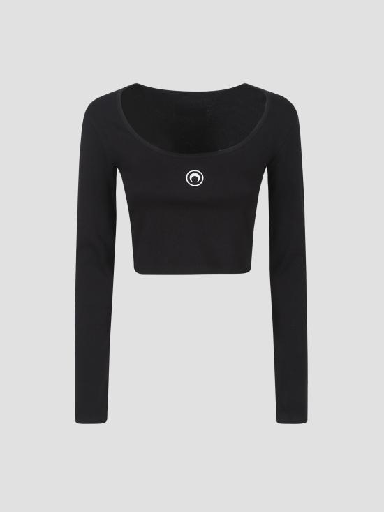 25FW 마린세르 후드 티셔츠 WTT033ACJER0011 BK99 BLACK