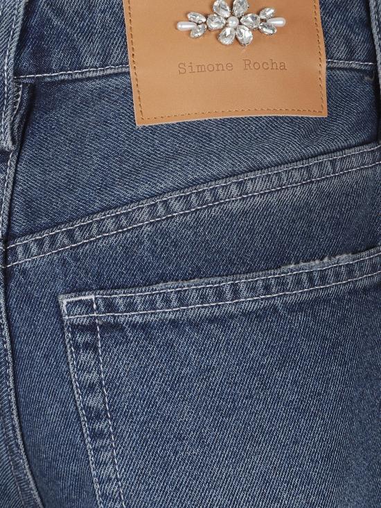 25FW 시몬로샤 데님 팬츠 41641231D DIST BLUE DISTRESSED BLUE - SIMONE ROCHA