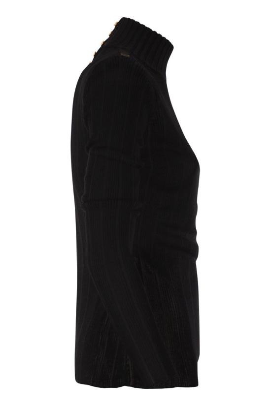 25FW 엘리자베타프랜치 후드 티셔츠 MK22S56E2 110 BLACK - ELISABETTA FRANCHI