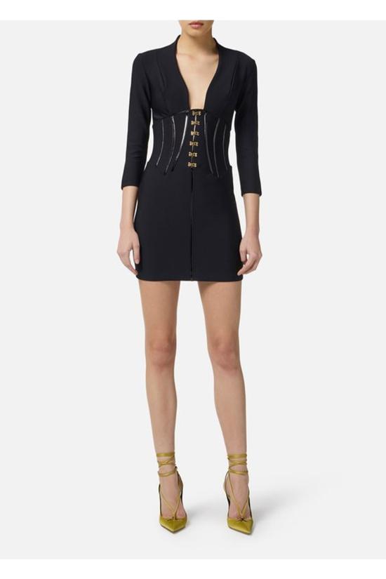 25FW 엘리자베타프랜치 원피스 AB79757E2 110 BLACK - ELISABETTA FRANCHI