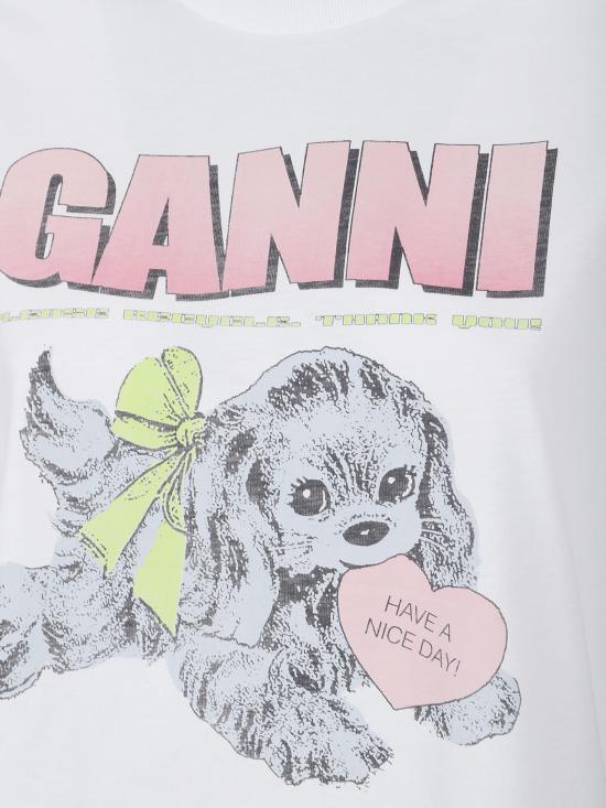 25FW 가니 반팔 티셔츠 T4334 151 BRIGHT WHITE - GANNI