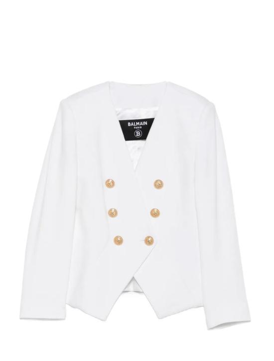 25FW [키즈] 발망 자켓 BX2B64J0371 100 WHITE