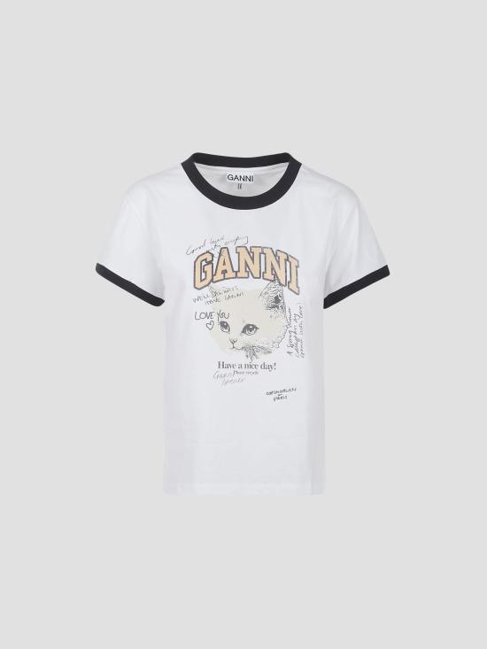 25FW 가니 반팔 티셔츠 T4336 151 BRIGHT WHITE