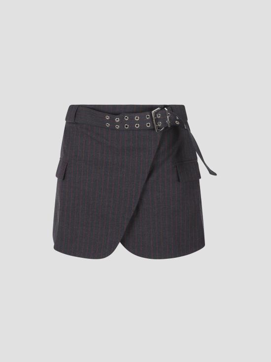 25FW 가니 숏 스커트 W0711 252 PHANTOM