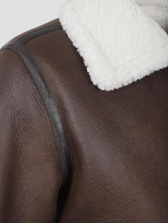 25FW 아페쎄 가죽 자켓 PSALBH02904 CAA MARRON - A.P.C.