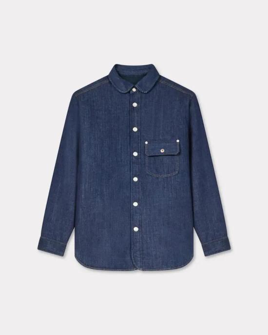 25FW 겐조 긴팔 셔츠 FF65DC5066E1 DM RINSE BLUE DENIM