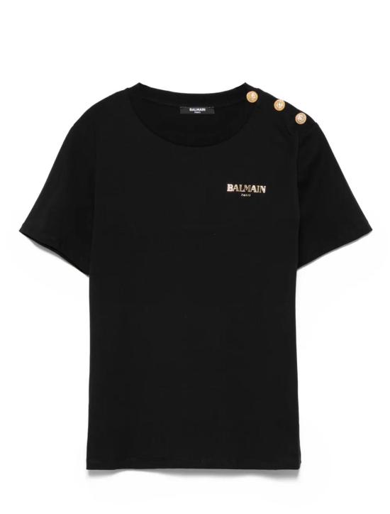 25FW [키즈] 발망 티셔츠 BX8R51Z3186 930OR BLACK GOLD