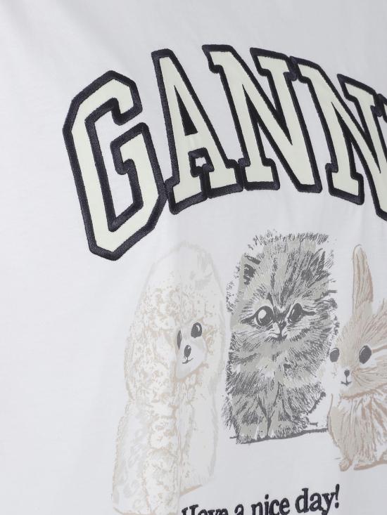 25FW 가니 반팔 티셔츠 T4237 151 BRIGHT WHITE - GANNI