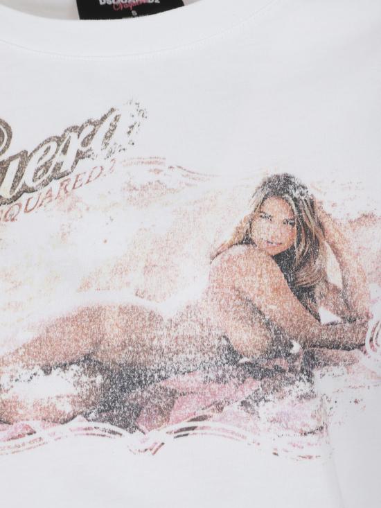 25FW 디스퀘어드2 반팔 티셔츠 S72GD0592D20020 100 WHITE - DSQUARED2